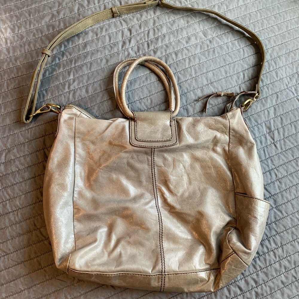 Gray Leather HOBO Purse